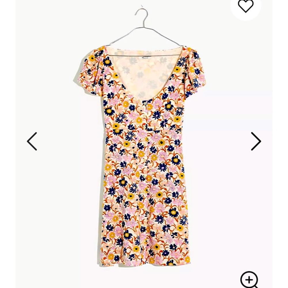 Madewell Puff-Sleeve Button-Front Dress